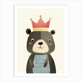 Little Black Bear 6 Wearing A Crown Poster