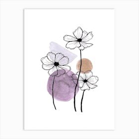 Watercolor Flowers Art Print