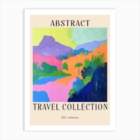 Abstract Travel Collection Poster Bali Indonesia 1 Art Print