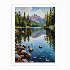 Rocky Mountain Lake Art Print