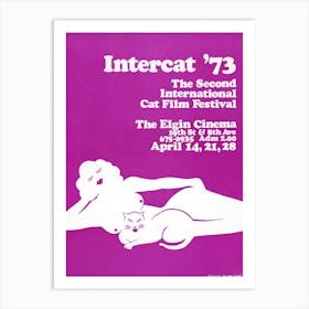 Intercat '73, The Second International Cat Film Festival Advert Art Print