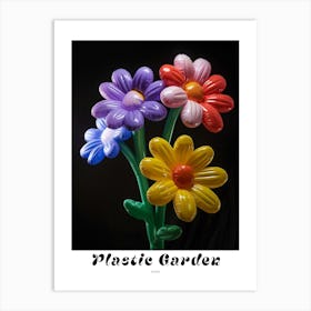 Bright Inflatable Flowers Poster Asters 2 Art Print