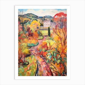 Autumn Gardens Painting Powis Castle Gardens United Kingdom 3 Art Print