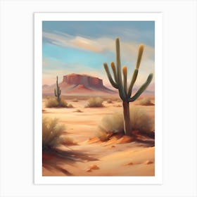 Cactus In The Desert Póster