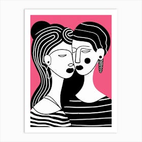 Two Women Kissing 29 Art Print