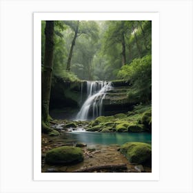 Default Forests And Waterfalls These Images Bring A Sense Of C 3 Art Print