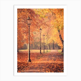 Autumn In The Park Art Print