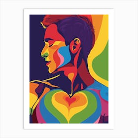 Rainbow Heart Art Print