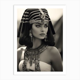 Black And White Photograph Of Cleopatra 1 Art Print