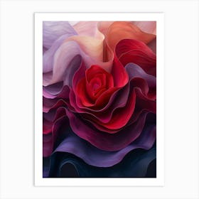 Abstract Rose Art Print