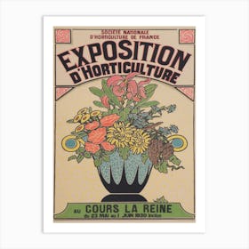 Flowers, Horticulture Exposition Vintage Poster Art Print