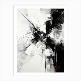 Enigmatic Encounter Abstract Black And White 5 Art Print