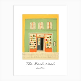 Lisbon The Book Nook Pastel Colours 2 Poster Art Print