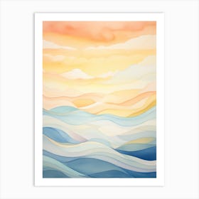 Watercolor Seascape 1 Art Print