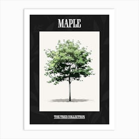 Maple Tree Pixel Illustration 1 Poster Art Print