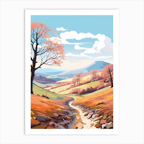 Brecon Beacons National Park Wales 2 Hike Illustration Art Print