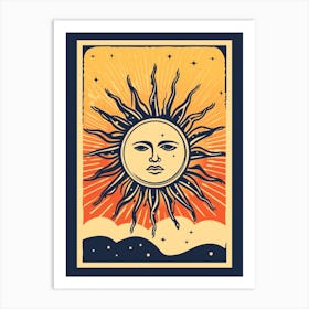 Bold Bright Sun Tarot Card Style 7 Art Print