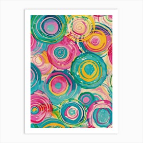 Colorful Swirls 5 Art Print