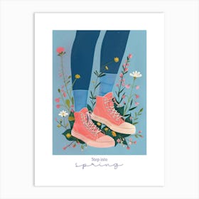 Step Into Spring Flowers And Sneakers Spring 1 Art Print