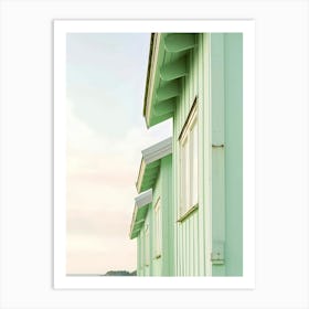 Cottages On The Beach Art Print