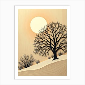 Winter Trees Illustration Art Print