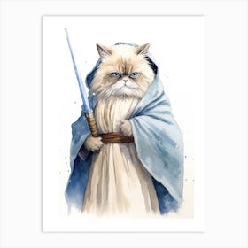 Himalayan Cat As A Jedi 4 Art Print