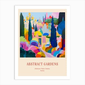 Colourful Gardens Schnbrunn Palace Gardens Austria 6 Red Poster Art Print