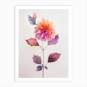 Dahlia Flower Art Print