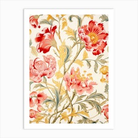 Floral Wallpaper 297 Art Print