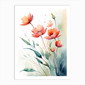 Watercolor Flowers 15 Art Print