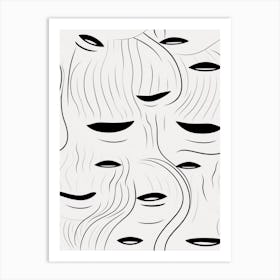 Minimalist Abstract Face Drawing 4 Art Print