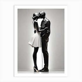 Kissing Couple 2 Art Print