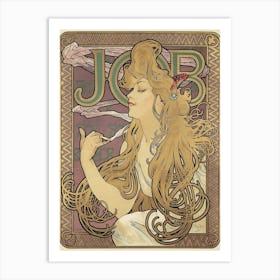Job Cigarette Poster, Alphonse Mucha Art Print