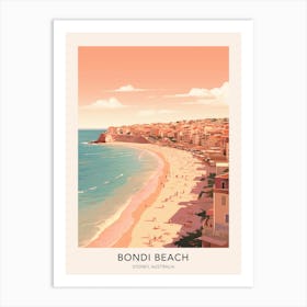 Bondi Beach Sydney Australia Travel Poster Art Print