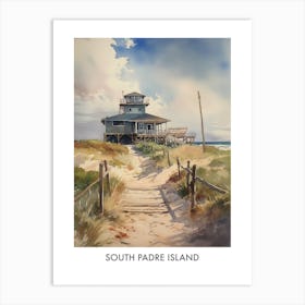 South Padre Island Watercolor 1travel Poster Art Print