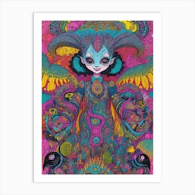 Psychedelic Girl Art Print