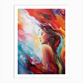 Woman'S Face Art Print