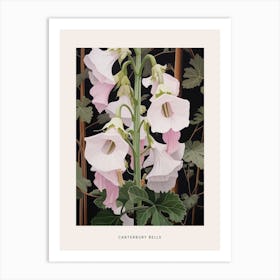 Flower Illustration Canterbury Bells 2 Poster Art Print