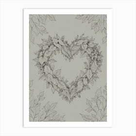 Heart Of Leaves 6 Art Print