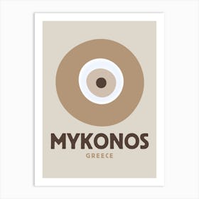 Mykonos Greece Neutral Print Art Print