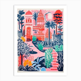 Aczar De Los Reyes Gardens Abstract Riso Style 3 Art Print