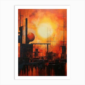 Industrial Abstract Minimalist 3 Art Print