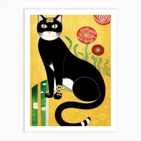 Cat In Gold Art Print