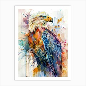 Eagle Colourful Watercolour 2 Art Print