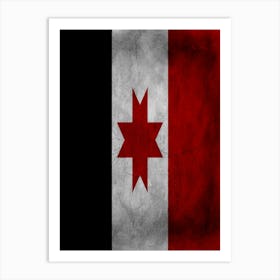 Udmurtia Flag Texture Art Print