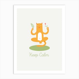 Keep Calm Cat Art Print