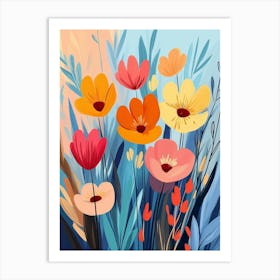 Colorful Flowers Art Print