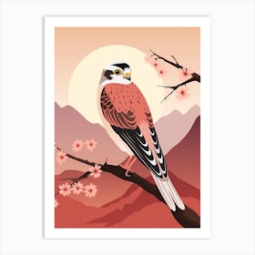 Minimalist American Kestrel 1 Illustration Art Print