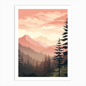 Sunset In The Mountains 5 Art Print