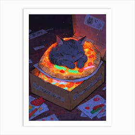 Pizza Cat 2 Art Print